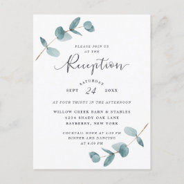 Convite Simples de Recepção de Casamento com Eucal
