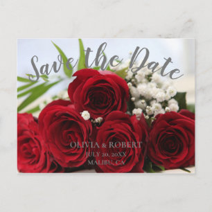 Convite simples de rosas vermelhas para Salvar a D