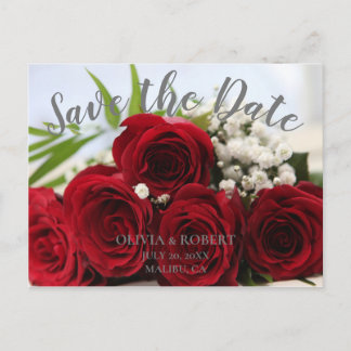 Convite simples de rosas vermelhas para Salvar a D