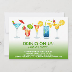 Convite Simples Do Grupo Cocktail