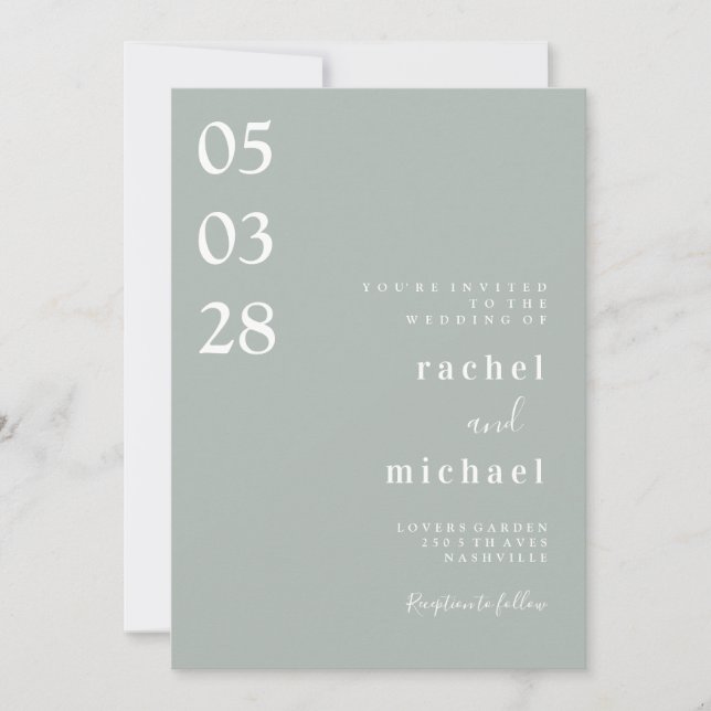 Convite simples e elegante (Frente)