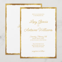 Convite Simples E Elegante De Casamento De Borda D