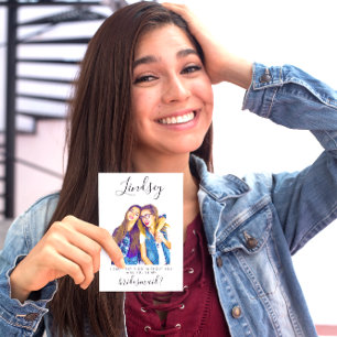 Convite Simples e Minimalístico para Bridesmaid