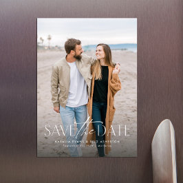Convite Simples e moderno save the date vertical com foto