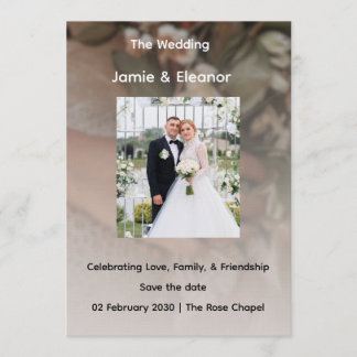 Convite Simples e Sofisticado para Casamento 