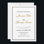 Convite Simples Elegante Vintage Classic<br><div class="desc">Convite de casamento Simples de Script Vintage Clássico Elegante Este convite de casamento elegante apresenta um roteiro clássico e um design simples rodeado por um simples quadro vintage,  excelente para casamento clássico,  casamento vintage,  casamento da primavera ou casamento de verão. Ver todas as peças correspondentes na coleção</div>
