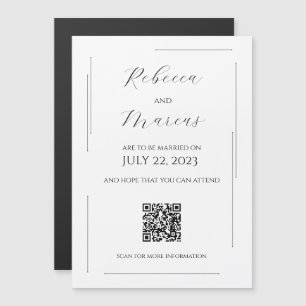 Convite Simples, Moderno e Elegante com código QR   Casame