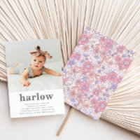 Convite Simples Para Aniversário De Foto | Floral