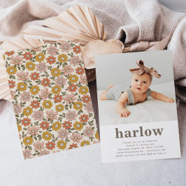 Convite Simples Para Aniversário De Foto | Floral