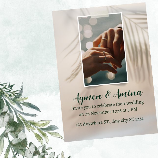 Convite simples para casamento (Criador carregado)