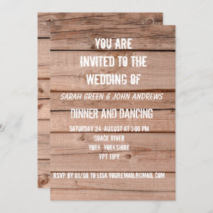 Convite Simples Para Casamento De Carvalho De Made