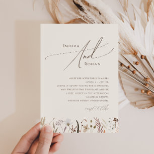 Convite Simples Para Casamento De Feijão De Autumn