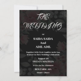 Convite Simples para Casamento Negro Moderno