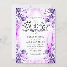 Convite simples para casamentos de flores