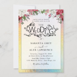 Convite simples para casamentos de flores