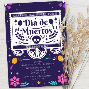 Convite Simples Para Celebração Do Dia De Muertos