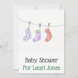 Convite simples para chás de fraldas de barato bon