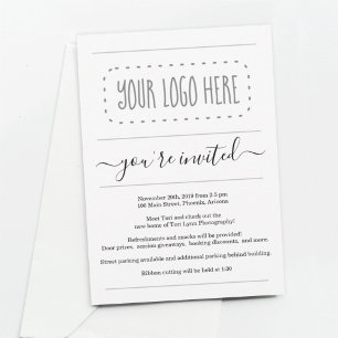 Convite simples para empresas - Adicionar logotipo