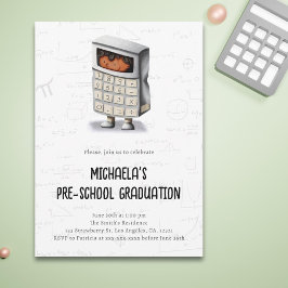 Convite Simples para Festa de formatura na Pré-esc