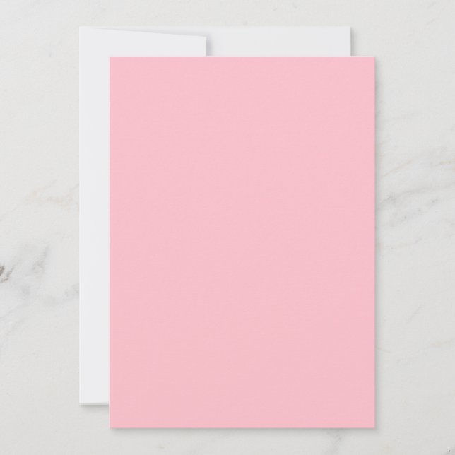 Convite Simples Rosa Sólido e Plano (Frente)