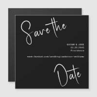Simples Salve o Dia de Casamento Preto