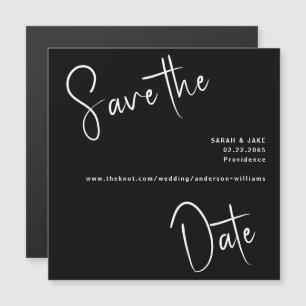 Convite Simples Salve o Dia de Casamento Preto