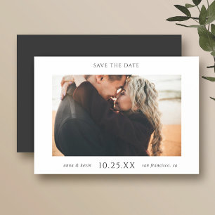 Convite Simplesmente Na moda Foto para salvar o casamento 