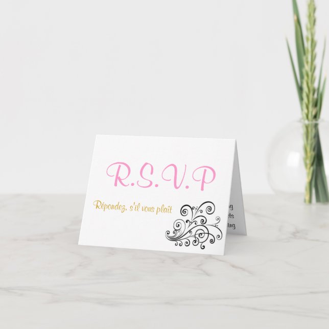 Convite Simplicidade em 16 RSVP (Frente)