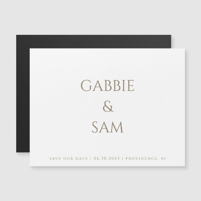 Convite Simplicity Wedding Save our Date (Frente/Verso)