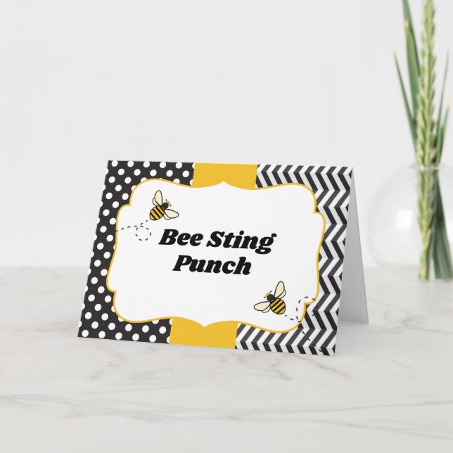 Convite Sinais de Decoração para Chá de Bebê Ba-Bee (Frente)