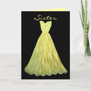 Convite SISTER Be My  Bridesmaid YELLOW FLAME Dress