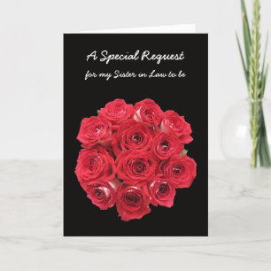 Convite Sister in Law to Bridesmaid Card - Rosas