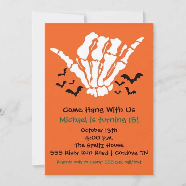 Convite Skeleton Birthday (Frente)