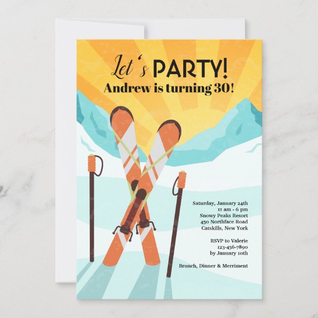 Convite Skis Crossing (Frente)