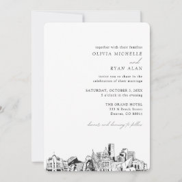 Convite Skyline Elegante Denver Wedding