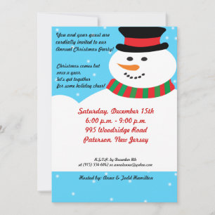 Convite Snowman 5x7