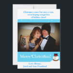 Convite Snowman 5x7<br><div class="desc">Este Convite de festas de Natal de tamanho 5x7 é uma tendência e uma chic. Ele é impresso em papel macio, vibrante e de peso de cobrir de 110 lb. Contém 50% de conteúdo de reciclado. Perfeito para seus convites mais formais e anúncios de eventos. Estes vêm com envelopes brancos...</div>