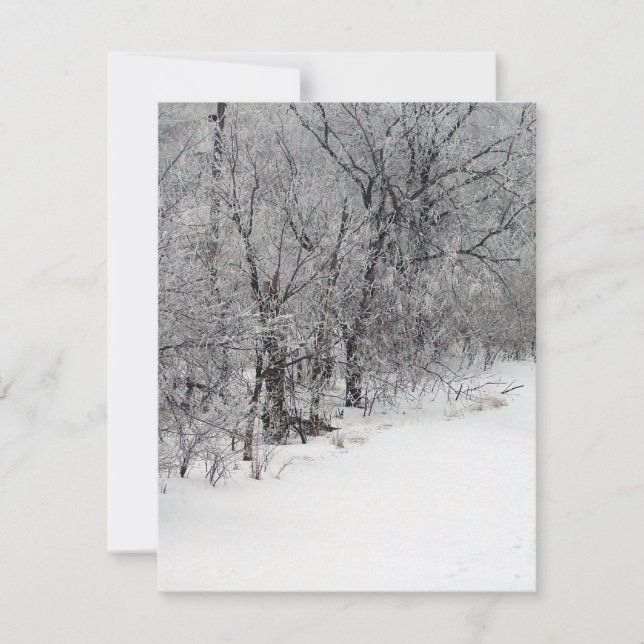 Convite Snowy Woods (Frente)