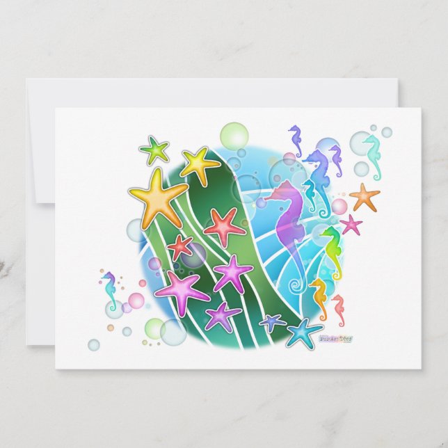 Convite - sob o pop art do mar (Frente)