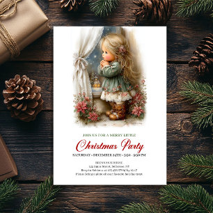 Convite Social de Natal Cena de Inverno Arte Menin
