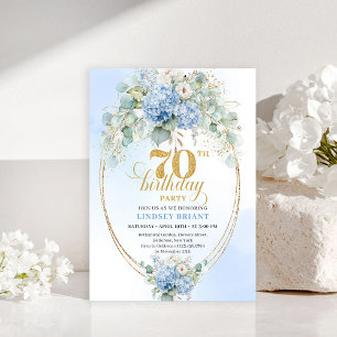 Convite Sofisticado de Aniversário de 70 anos com