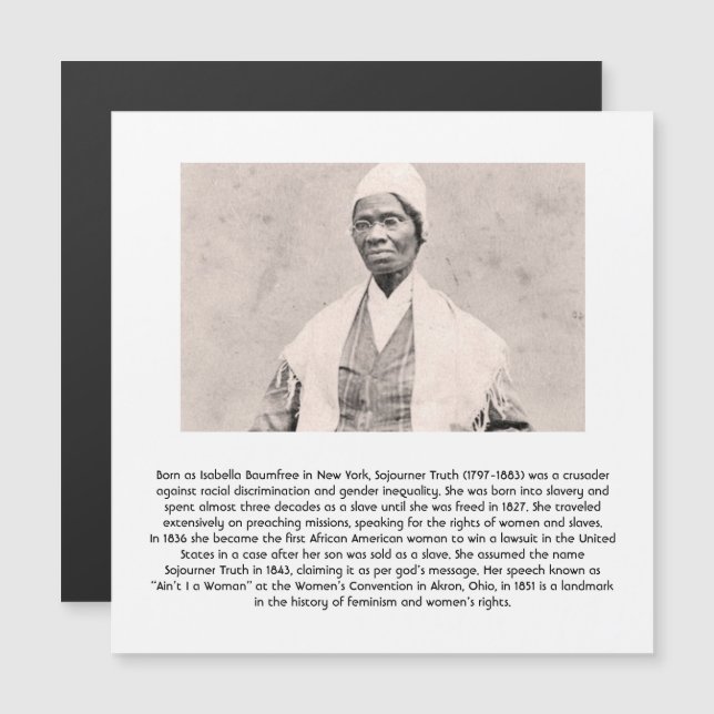 Convite Sojourner Truth - Feminista (Frente/Verso)