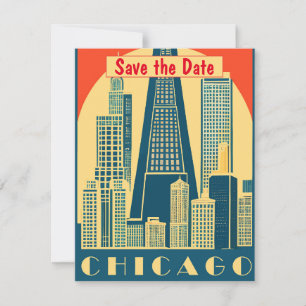 Convite Sol do Céu Dourado de Chicago