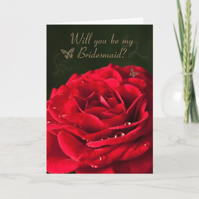 Convite Solicitação/convite da Bridesmaid (Frente)