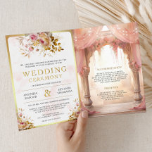 Sonho Rosa Floral Mandap Casamento Hindu Indiano