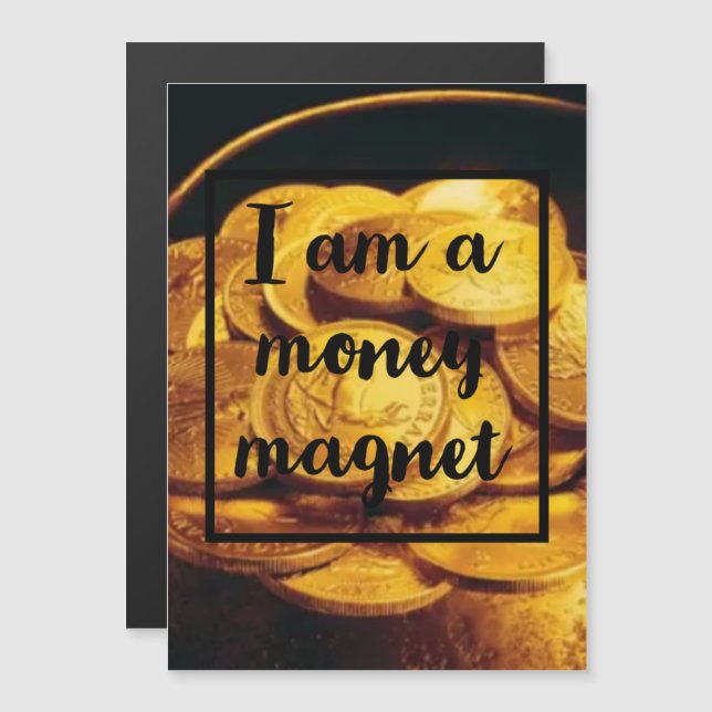 Convite Sou um ímã de dinheiro! (Frente/Verso)