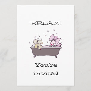 Convite Spa De Cartão Plano De Duas Faces, De 50 