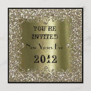 Convite Sparkle Dourado de 2012