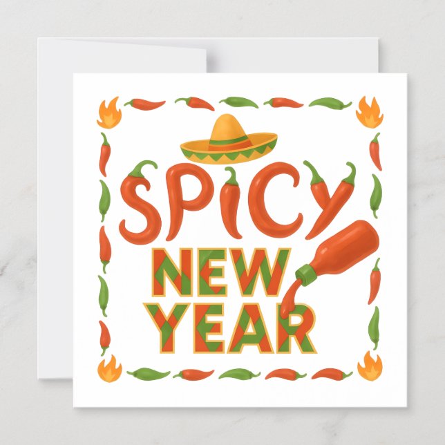 Convite Spicy New Year (Frente)