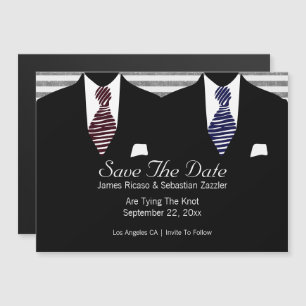 Convite Sr. e Sr. Suit e Tie salvem a data